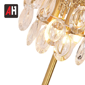 Modern Luxury decoration hotel crystal pendant G9 table lamp 